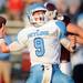 Skyline senior Andrew Copp looks to pass the ball during the first quarter against Dexter at Dexter on Friday night.